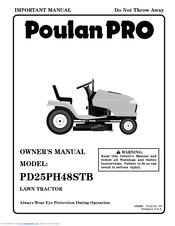 Poulan Pro PD25PH48STB Owner's Manual