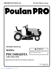 Poulan Pro PDC18H42STA Owner's Manual