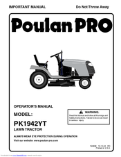 Poulan Pro PK1942YT Operator's Manual