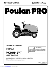 Poulan Pro PK19H42YT Operator's Manual