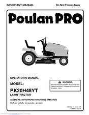 Poulan Pro PK20H48YT Operator's Manual