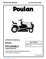 Poulan Pro PO12538LT Operator's Manual