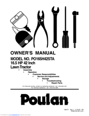 Poulan Pro PO165H42STA Owner's Manual