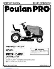 Poulan Pro Pro 96042006000 Parts Manual
