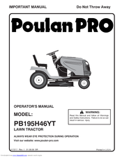 Poulan Pro Pro PB195H46YT Operator's Manual
