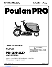 Poulan Pro Pro PB195H42LTX Operator's Manual