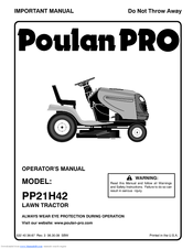 Poulan Pro Pro PP21H42 Operator's Manual