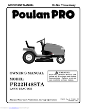 Poulan Pro PR22H48STA Owner's Manual