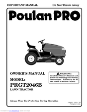 Poulan Pro PRGT2046B Owner's Manual