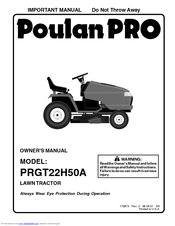 Poulan Pro PRGT22H50A Owner's Manual