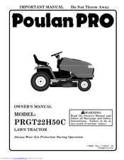 Poulan Pro PRGT22H50C Owner's Manual