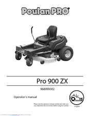 Poulan Pro Pro 900 ZX Operator's Manual