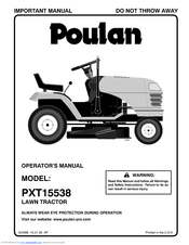 Poulan Pro PXT15538 Operator's Manual