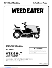 Weed Eater WE13538LT Operator's Manual