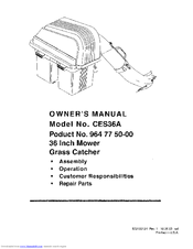 Poulan Pro CES36A Owner's Manual