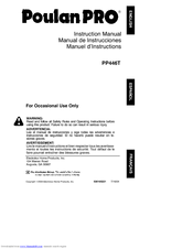 Poulan Pro 530165221 Instruction Manual