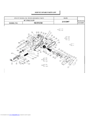 Poulan Pro MCP1510 Service Spare Parts List