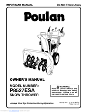 Poulan Pro 185143 Owner's Manual