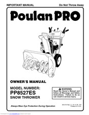Poulan Pro 96192000301 Owner's Manual