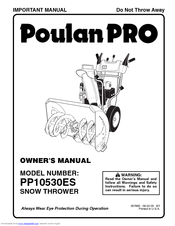 Poulan Pro 96192001200 Owner's Manual