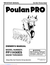 Poulan Pro PP11H30ES Owner's Manual