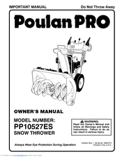 Poulan Pro 96192002000 Owner's Manual
