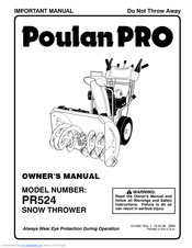 Poulan Pro 421892 Owner's Manual