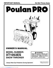 Poulan Pro 96192002400 Owner's Manual