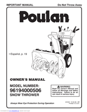 Poulan Pro 96194000506 Owner's Manual