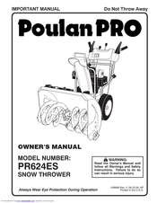 Poulan Pro PR624ES Owner's Manual