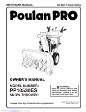 Poulan Pro 96192001800 Owner's Manual
