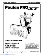 Poulan Pro XT 96192003302 Owner's Manual