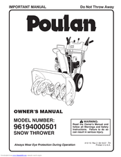 Poulan Pro 96194000501 Owner's Manual