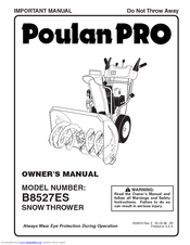 Poulan Pro B8527ES Owner's Manual