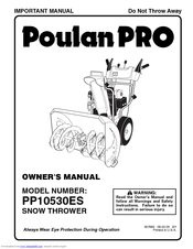 Poulan Pro PP10530ES Owner's Manual