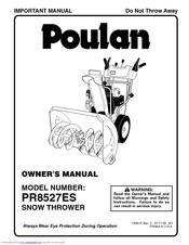 Poulan Pro PR8527ES Owner