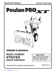 Poulan Pro XT 96192004501 Owner's Manual