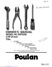 Poulan Pro HDF550D Owner's Manual