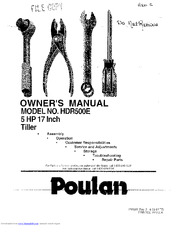 Poulan Pro 156335 Owner's Manual