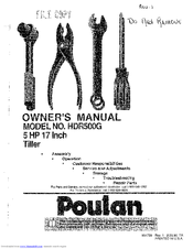Poulan Pro HDR500G Owner's Manual