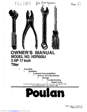 Poulan Pro HDR500J Owner's Manual