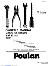 Poulan Pro HDR500L Owner's Manual