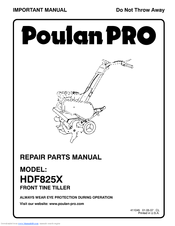 Poulan Pro HDF825X Repair Parts Manual
