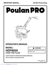 Poulan Pro HDF825X Operator's Manual