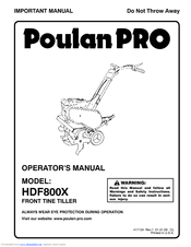 Poulan Pro Pro HDF800X Operator's Manual