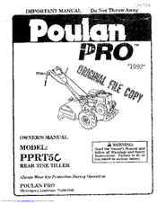 Poulan Pro PPRT5C Owner's Manual