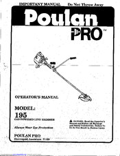 Poulan Pro 195 User Manual