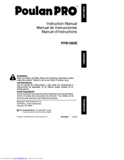 Poulan Pro 530164267 Instruction Manual