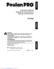 Poulan Pro 530164833 Instruction Manual