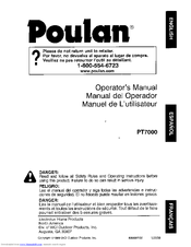 Poulan Pro PT7000 Operator's Manual